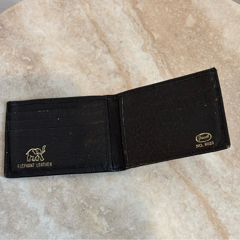 Vintage Jacob elephant leather bi-fold wallet